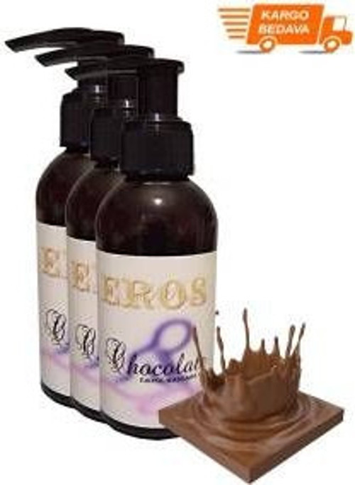 Eros Chocolate Erotic Massage Oil 120ML Çikolata Kokulu Erotik Masaj Yağı 3 Adet