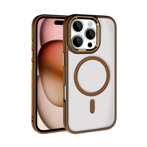 iPhone 16 Pro Max Kılıf MagSafe Şeffaf Arka Yüz Kamera Yükseltili Silikon