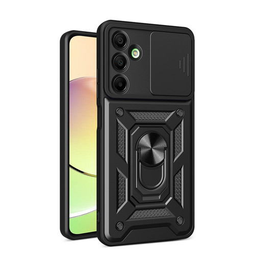 Galaxy A16 Kılıf Sürgülü Kamera Koruyucu Manyetik Standlı Tank Koruma