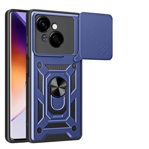 Tecno Spark Go 1 2025 Kılıf Sürgülü Kamera Koruyucu Manyetik Standlı Tank Koruma
