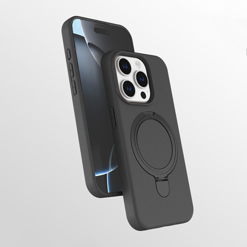 iPhone 14 Pro Kılıf 360 Derece Döner Standlı MagSafe Kamera Lens Korumalı Silikon