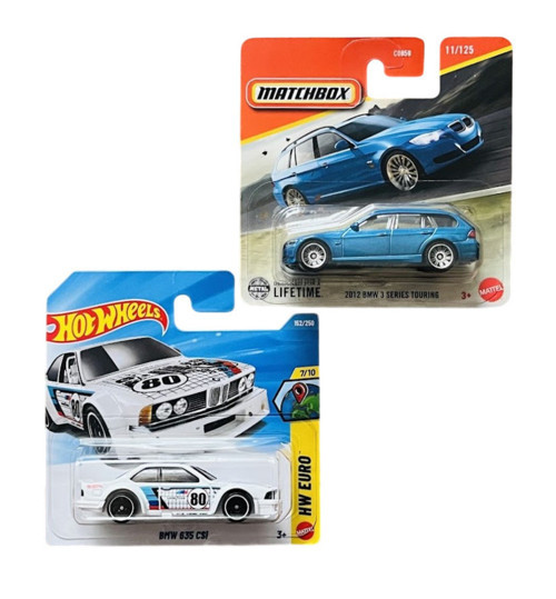 2 Araç Set - BMW 635 CSi - Beyaz & Matchbox 2012 Bmw 3 Series Touring - Mavi (1/64) JJK00 - JBR71