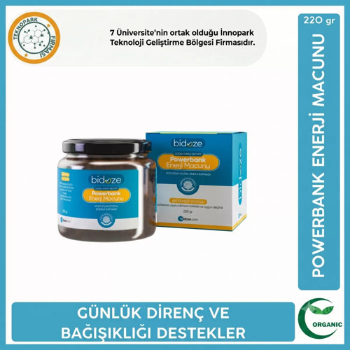 Bidoze Powerbank Enerji Macunu 220 Gr. | Arı Ekmeği, Ginseng & Arı Sütü İçerikli Doğal Enerji Macunu