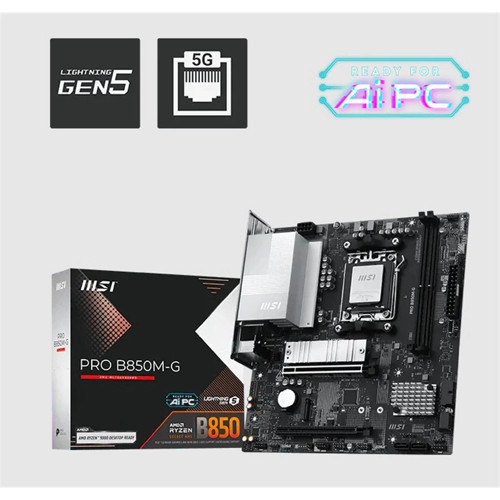 PRO B850M-G DDR5 8200MT/S 1XHDMI 1XDP 2XM.2 USB MATX AM5 (AMD AM5 9000/8000/7000 SERİ İLE UYUMLU