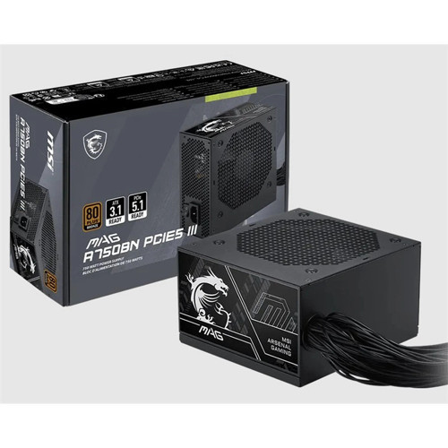 MAG A750BN PCIE5 III 750W 80+ BRONZE ATX 3.1 PCIE 5.1 POWER SUPPLY