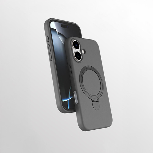 iPhone 17 Kılıf 360 Derece Döner Standlı MagSafe Kamera Lens Korumalı Silikon