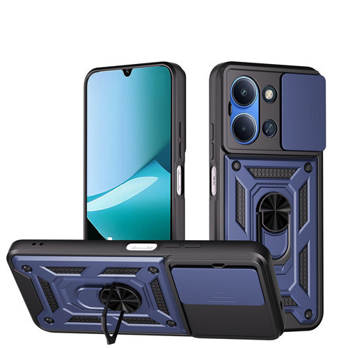 Xiaomi Redmi 15C Kılıf Sürgülü Kamera Koruyucu Manyetik Standlı Tank Koruma