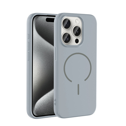 iPhone 15 Pro Kılıf MagSafe Destekli Kamera Korumalı Yumuşak Silikon
