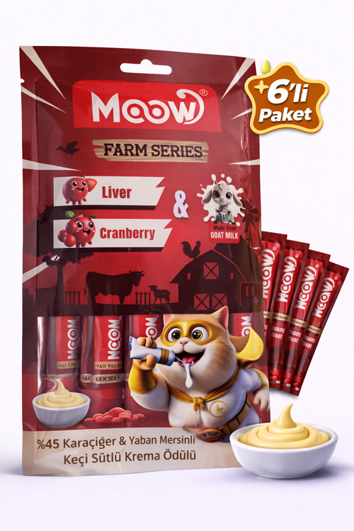 Ciğerli Kızılcıklı Keçi Sütlü Kedi Krema Ödülü 6x12g