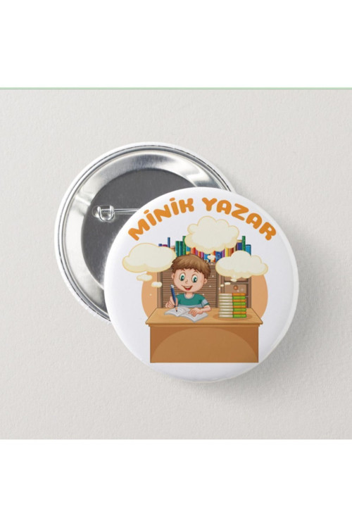 Minik Yazar -erkek Çocuk Iğneli Rozet (2 ADET)