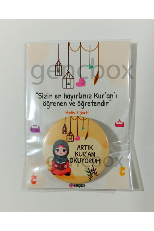 Artık Kur'an Okuyorum - Kız Çocuk Kartlı Paket (20 ADET-TURUNCU RENK)