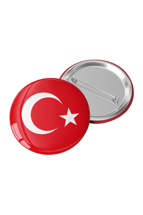 Türk Bayrağı - İğneli Rozet (20 Adet )