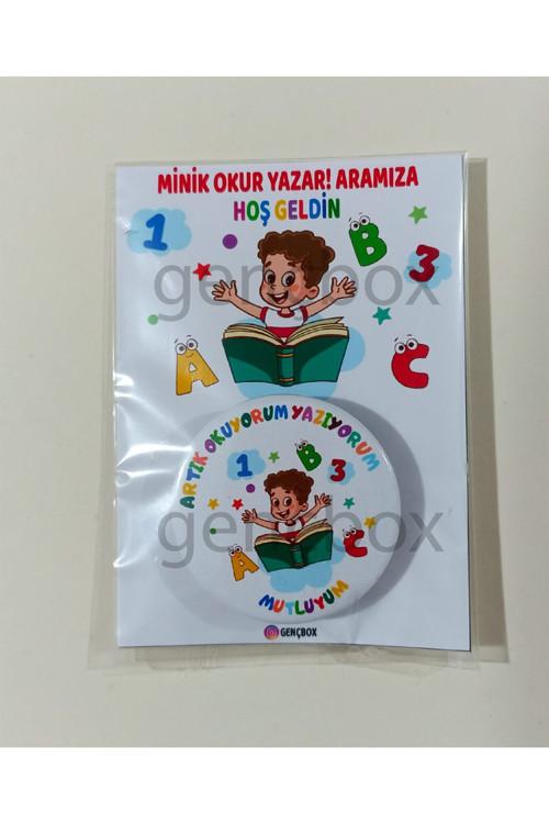 Artık Okuyorum Yazıyorum Mutluyum - Erkek Çocuk Kartlı Paket (20 ADET)