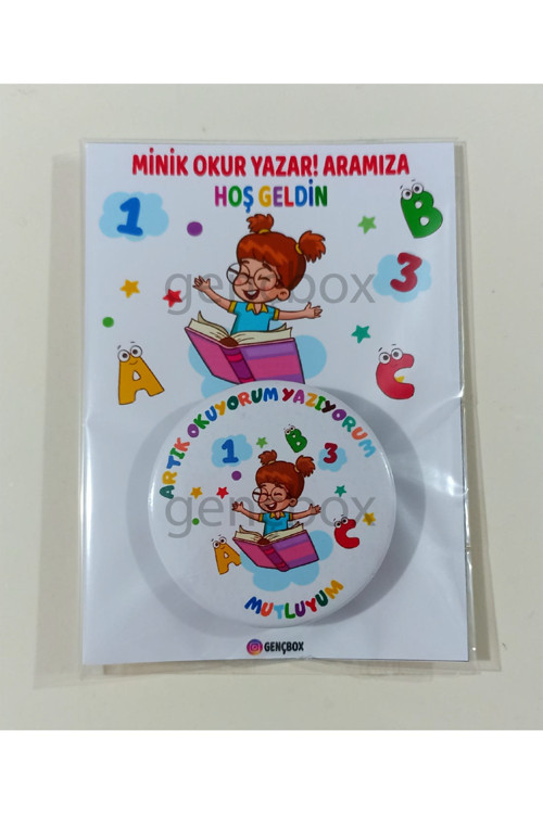 Artık Okuyorum Yazıyorum Mutluyum - Kız Çocuk Kartlı Paket (20 ADET)