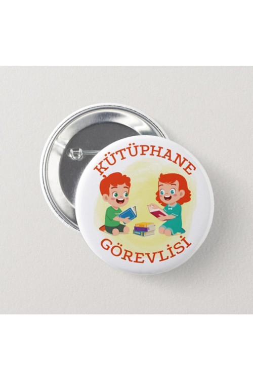 Kütüphane Görevlisi Çocuk Iğneli Rozet - 2 Adet