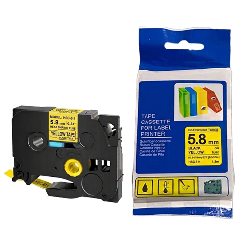 HS611 Isıyla Büzüşen Kablo Tanımlama Borusu 5,8mm Sarı Heat Shrink tube