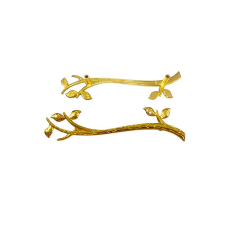 Defne Zamak Epoksi Tepsi Kulpu Ağaç Desenli Model Dekoratif Kulp (2 Adet) Gold