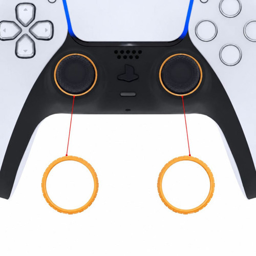 PS5 DualSense Analog Halka Yüzük PlayStation 5 Kol Accent Ring Dekoratif Yedek Parça 2 Adet Turuncu