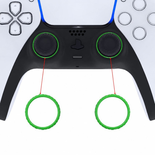 PS5 DualSense Analog Halka Yüzük PlayStation 5 Kol Accent Ring Dekoratif Yedek Parça 2 Adet Yeşil