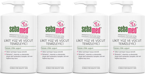 Yüz ve Vücut Temizleyici Likit 300 ML (4 Lü Set)