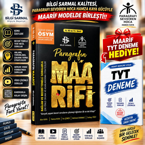 BİLGİ SARMAL YAYINLARI 2027-28 PARAGRAFIN MAARİFİ SORU BANKASI-MAARİF TYT DENEME HEDİYELİ!!