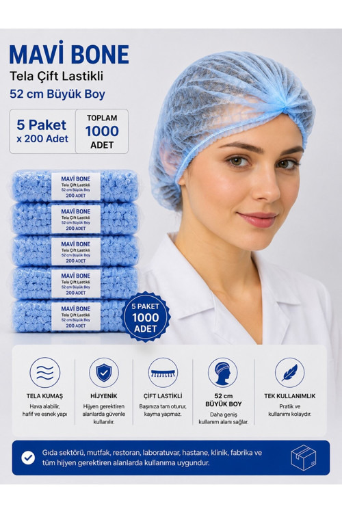 Mavi Bone Büyük Boy 5 Paket x 200 Adet – 1000 Adet