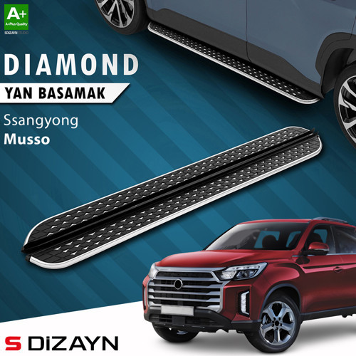 Ssangyong Musso Diamond Krom Yan Basamak 213 Cm 2018-2026 A+ Kalite