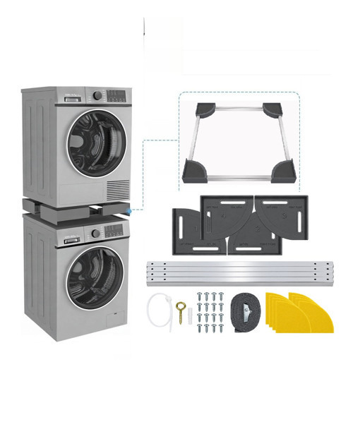Beko - Grundig Çamaşır ve Kurutma Makinesi Birleştirme Aparatı (İstif Kiti - İnox/Gri Model Uyumlu)