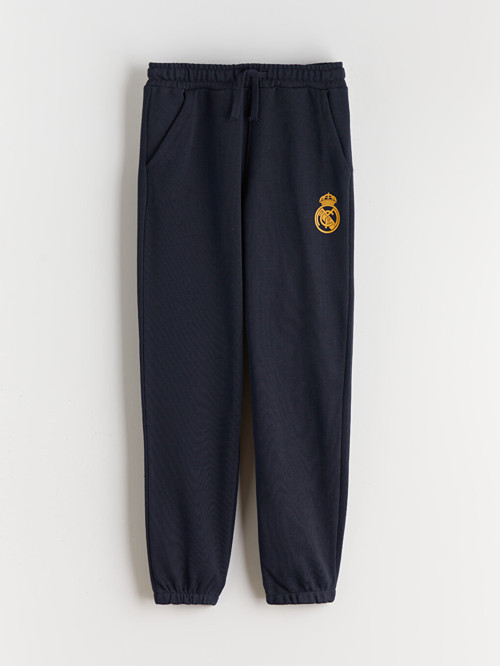 LCW Kids Lacivert Beli Lastikli Real Madrid Baskılı Erkek Çocuk Jogger Eşofman Altı