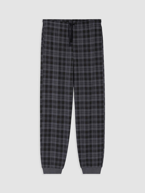 LC WAIKIKI Siyah Regular Fit Ekose Erkek Pijama Alt