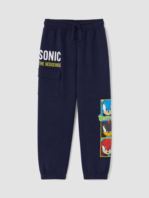 LCW Kids Lacivert Sonic Baskılı Erkek Çocuk Jogger Eşofman Altı