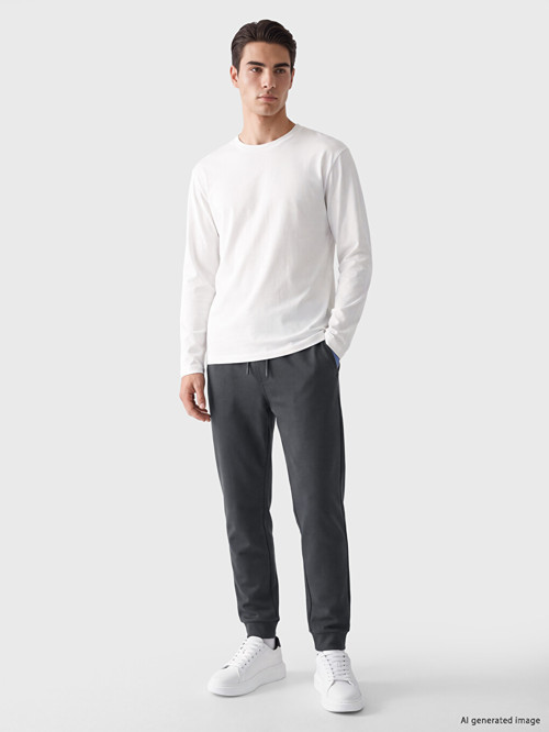 LCWAIKIKI Classic Antrasit Regular Fit Erkek Jogger Eşofman Altı