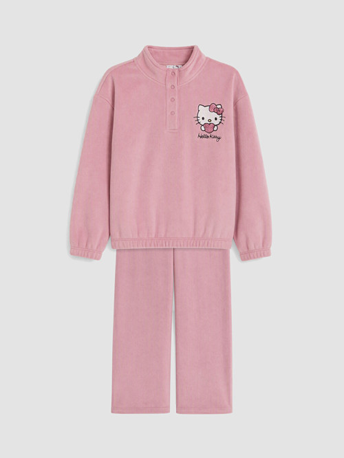 LCW Kids Lila Hello Kitty Nakışlı Kız Çocuk Takım