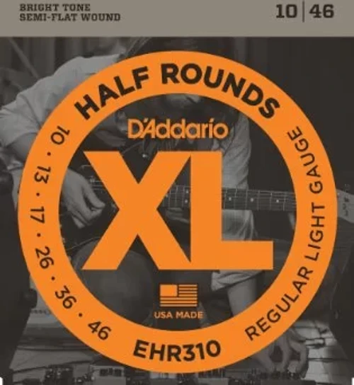 Daddarıo Ehr310 Elektro Gitar Tel Seti, Xl, Half Rounds, Regular L