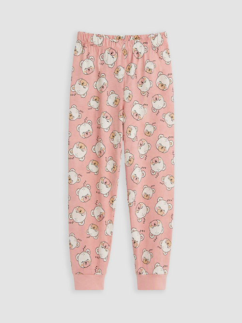 LC WAIKIKI Pembe Desenli Kız Çocuk Pijama Alt