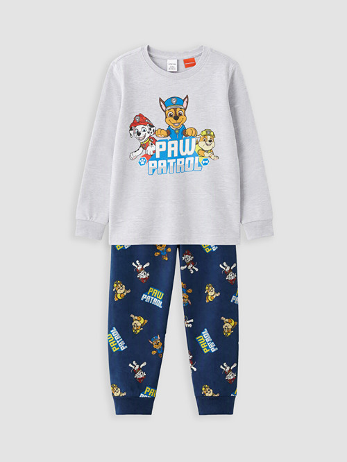 LCW Kids Gri Paw Patrol Baskılı Erkek Çocuk Pijama Takımı