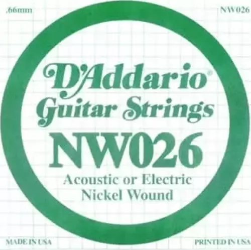 Daddarıo Nw026 Elektro Ve Akustik Tek Tel, (re), Nickel