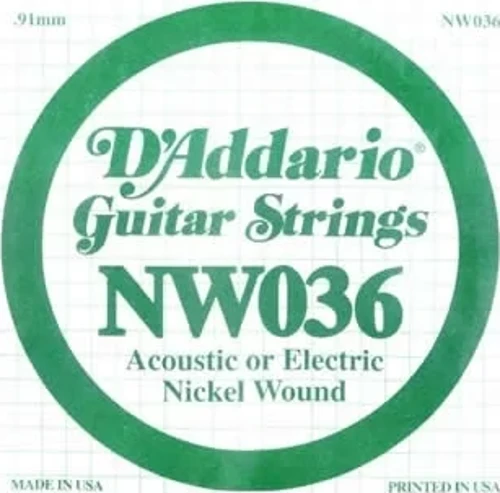 Daddarıo Nw036 Elektro Ve Akustik Tek Tel, (la), Nickel