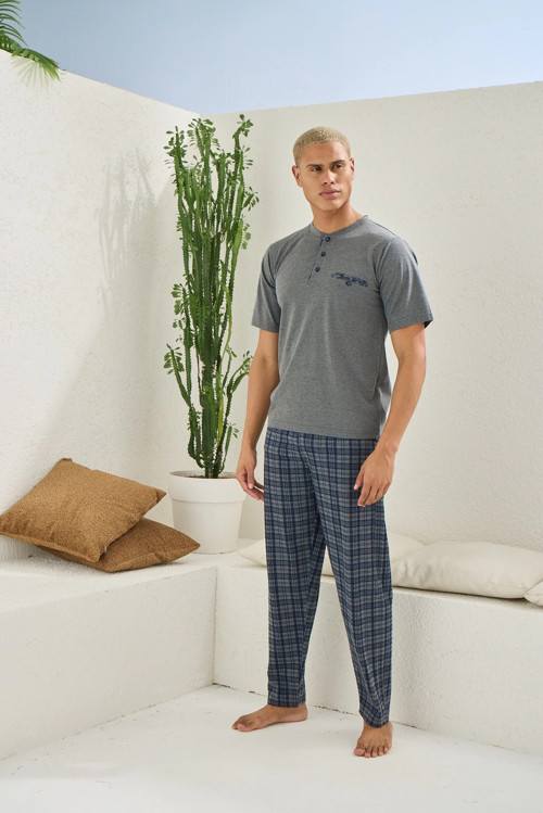 Kocabey 2118 Midi Yaka Pijama Takım