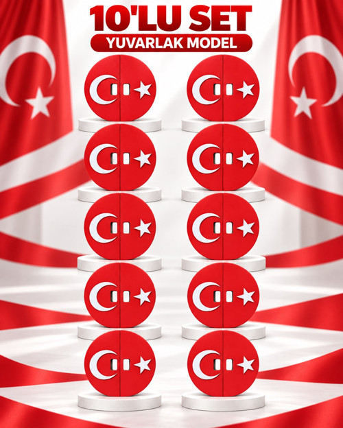 Ay Yıldız Gösteri Panosu Yuvarlak Model - 10'lu Set