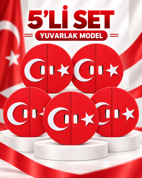 Ay Yıldız Gösteri Panosu Yuvarlak Model - 5'li Set