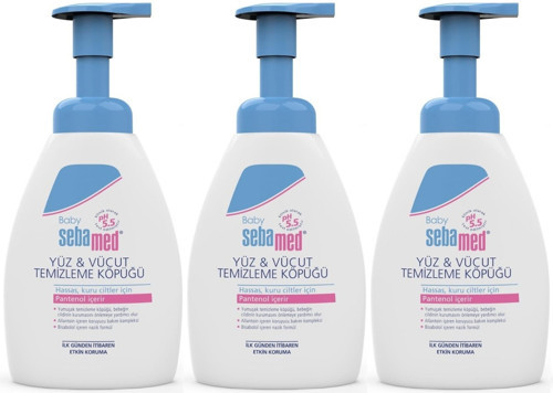 Bebek Saç Yüz ve Vücut Köpüğü 400ML (pH 5.5 Yenidoğan Hassas Cilt) (3 Lü Set)