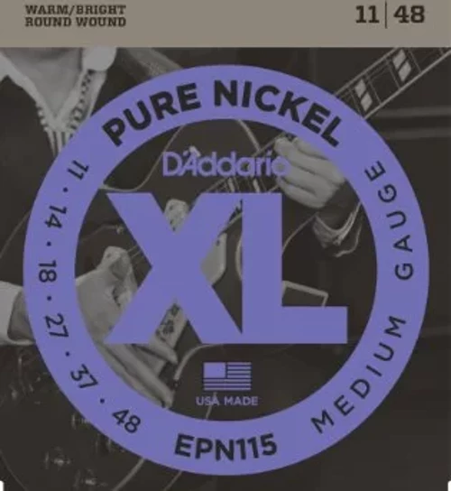 Daddarıo Epn115 Elektro Gitar Tel Seti, Xl, Pure Nıckel, Blues/jaz