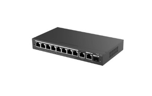 -Reyee RG-ES210GS-P 8 Port Poe+ 10-100-1000 Mbps +1 Port SFP Yönetilebilir Switch Çelik Kasa (
