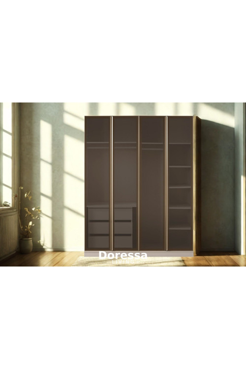 Doressa Home Monia 4 Kapılı Reflekte Camlı Gardırop