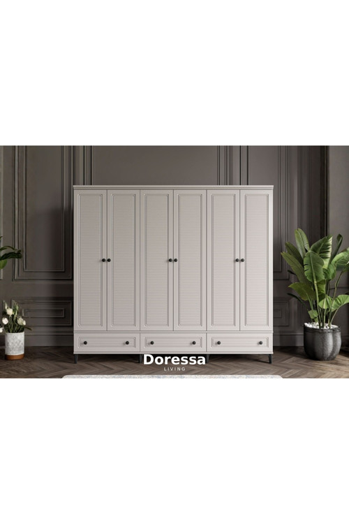 Doressa Home Zare Sand 6 Kapılı Gardırop