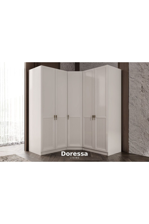 Doressa Home Lavita 5 Kapılı Köşe Gardırop