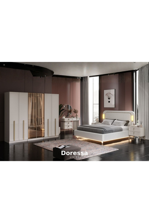 Doressa Home Soul 6 Kapılı Reflekte Camlı Yatak Odası Takımı
