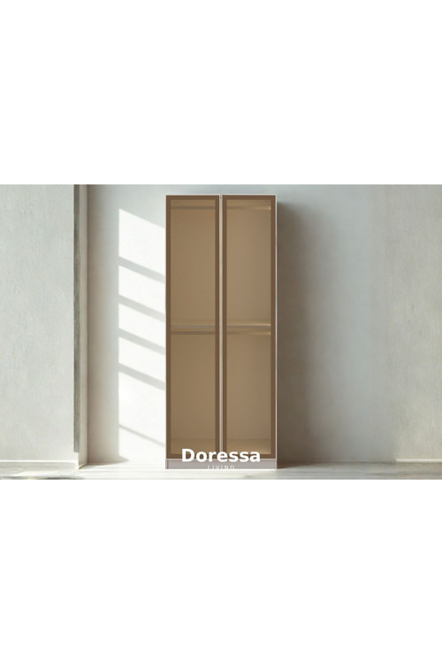 Doressa Home Felis 2 Kapılı Reflekte Camlı Askılıklı Gardırop