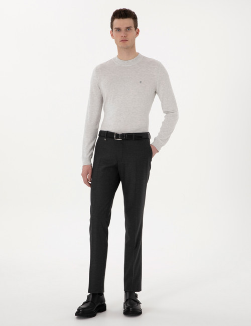 Antrasit Slim Fit Kumaş Pantolon 50312923-VR006